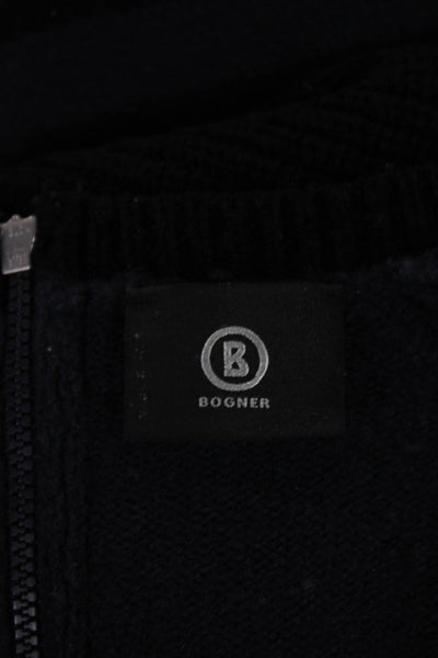 Bogner Womens Wool Boat Neck Pullover Long Sleeve Blue Size 12