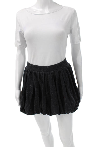 FP Beach Women Mini Skirt Black Cotton Short Size XS