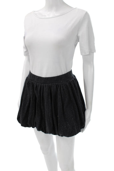 FP Beach Women Mini Skirt Black Cotton Short Size XS