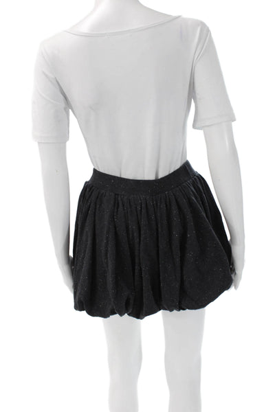FP Beach Women Mini Skirt Black Cotton Short Size XS