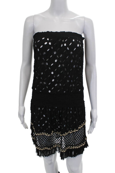 Ramy Brook Womens Strapless Black Modal Mini Dress Size XS