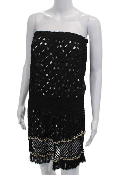 Ramy Brook Womens Strapless Black Modal Mini Dress Size XS