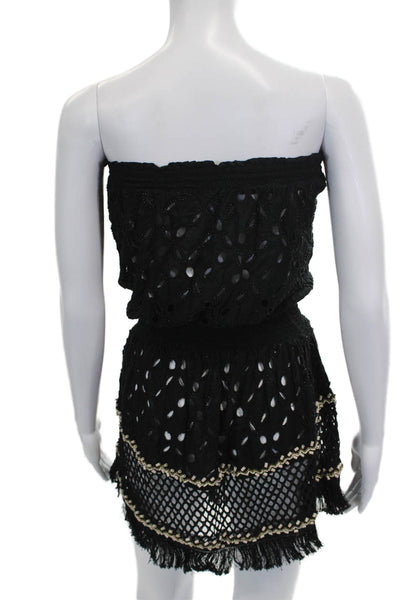 Ramy Brook Womens Strapless Black Modal Mini Dress Size XS