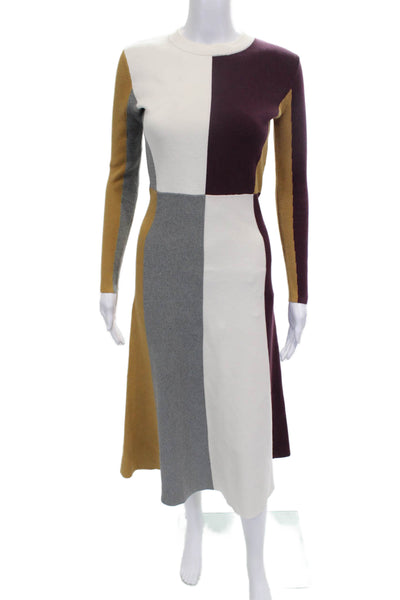 Slate & Willow Women Sweater Dress Multicolor Long Sleeve Crew Neck Size S