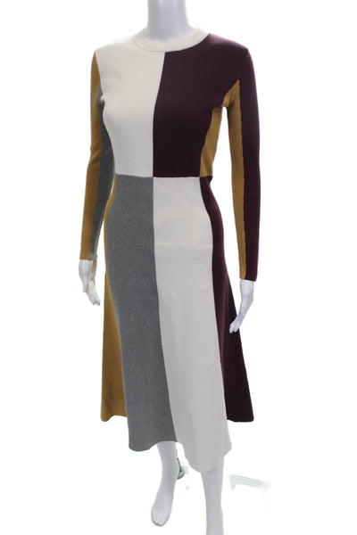 Slate & Willow Women Sweater Dress Multicolor Long Sleeve Crew Neck Size S