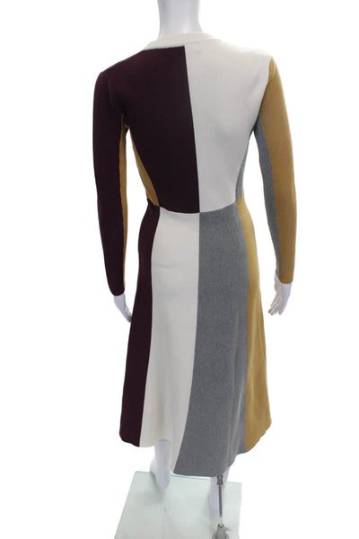 Slate & Willow Women Sweater Dress Multicolor Long Sleeve Crew Neck Size S