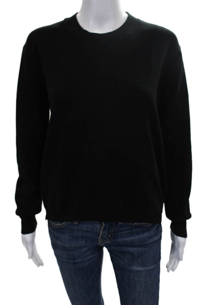 Modern Citizen Women Pullover Sweater Black Rayon Crew Neck Long Sleeve Size S