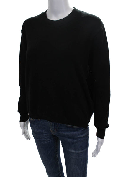 Modern Citizen Women Pullover Sweater Black Rayon Crew Neck Long Sleeve Size S