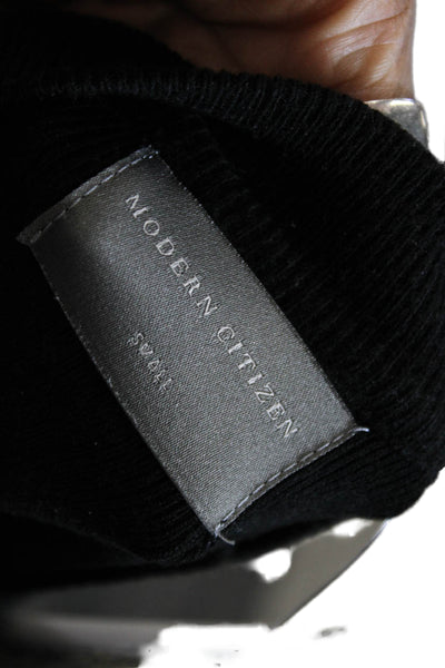 Modern Citizen Women Pullover Sweater Black Rayon Crew Neck Long Sleeve Size S