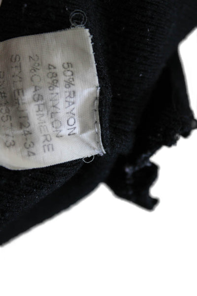 Modern Citizen Women Pullover Sweater Black Rayon Crew Neck Long Sleeve Size S