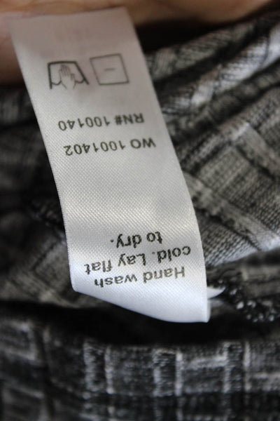Michael Stars Women Basic Gray Rayon Long Sleeve Crew Neck T-Shirt Size XS