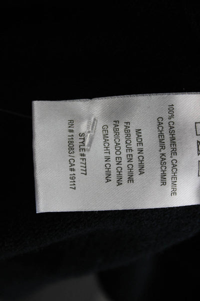 Minnie Rose Women Pullover Cashmere Black Crewneck Long Sleeve Size M