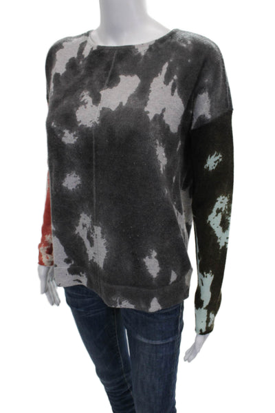 LT Women Pullover Sweater 100% Cashmere Multicolor Geometric Size S