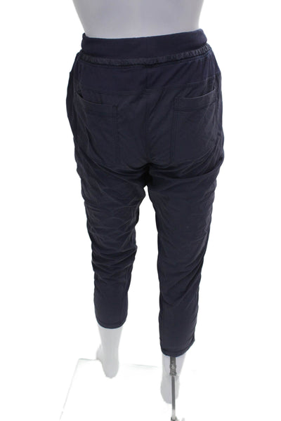 Lululemon Women Jogger Pants Herringbone Blue Drawstring Polyester Size 6