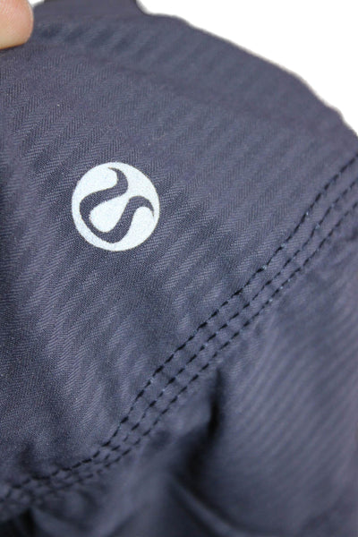 Lululemon Women Jogger Pants Herringbone Blue Drawstring Polyester Size 6