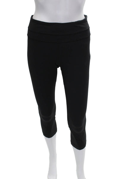Lululemon Womens Black Capri Leggings Nylon Blend Pull On Size 8