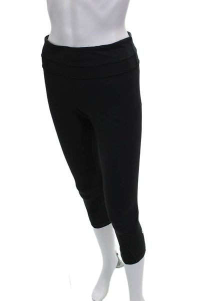 Lululemon Womens Black Capri Leggings Nylon Blend Pull On Size 8