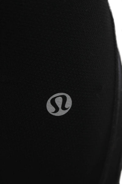 Lululemon Womens Black Capri Leggings Nylon Blend Pull On Size 8