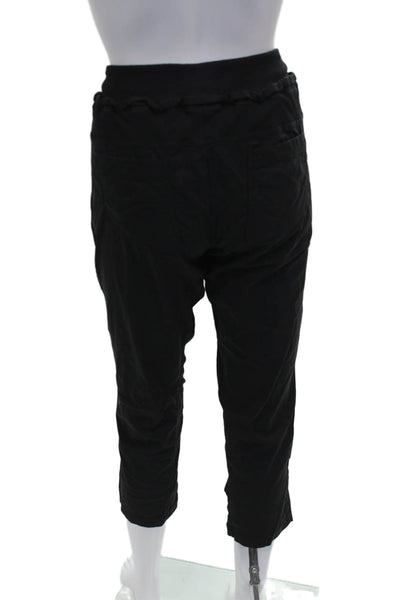 Lululemon Womens Capri Pants Black Nylon Blend Drawstring Size 8