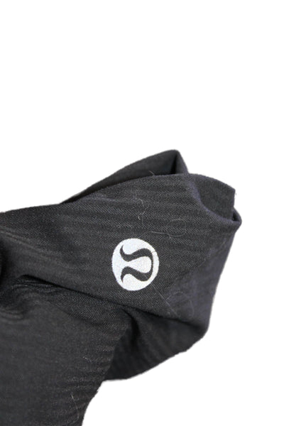 Lululemon Womens Capri Pants Black Nylon Blend Drawstring Size 8