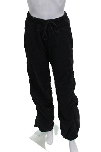 Lululemon Womens Black Jogger Pants Drawstring Nylon Blend Size 6