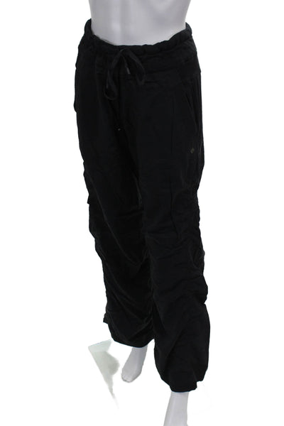 Lululemon Womens Black Jogger Pants Drawstring Nylon Blend Size 6