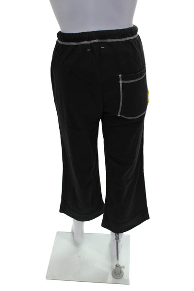 Kerri Rosenthal Womens Capri Pants Black Cotton Drawstring Size S
