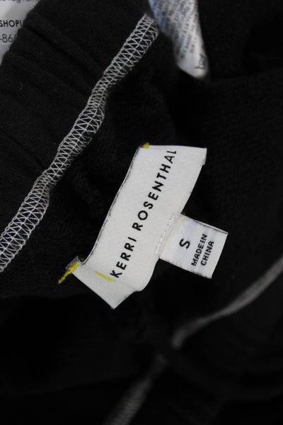 Kerri Rosenthal Womens Capri Pants Black Cotton Drawstring Size S