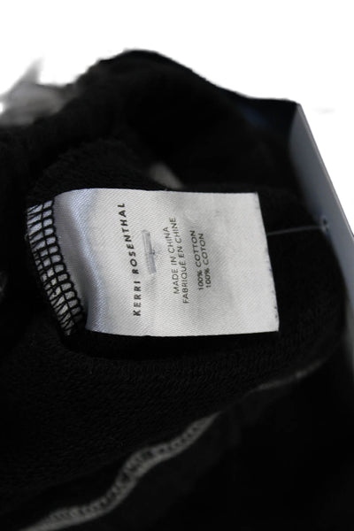 Kerri Rosenthal Womens Capri Pants Black Cotton Drawstring Size S