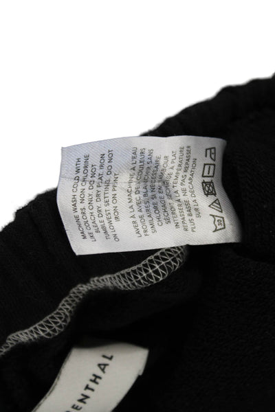 Kerri Rosenthal Womens Capri Pants Black Cotton Drawstring Size S