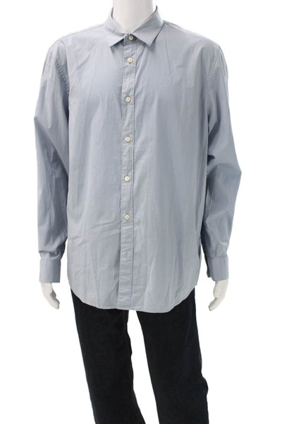 Michael Kors Men's Long Sleeves Button Down Shirt Blue Size 2XL