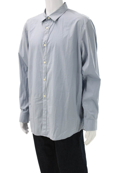 Michael Kors Men's Long Sleeves Button Down Shirt Blue Size 2XL
