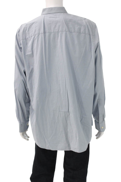 Michael Kors Men's Long Sleeves Button Down Shirt Blue Size 2XL