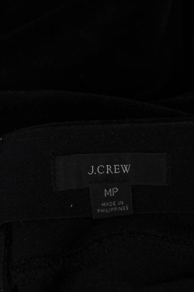J Crew Womens Ankle Black Cotton Petite Pants Size PM