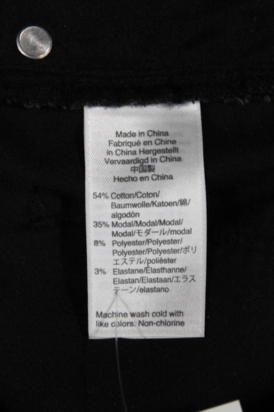 J Crew Womens Skinny Jeans Black Petite Cotton Blend Button Size 27