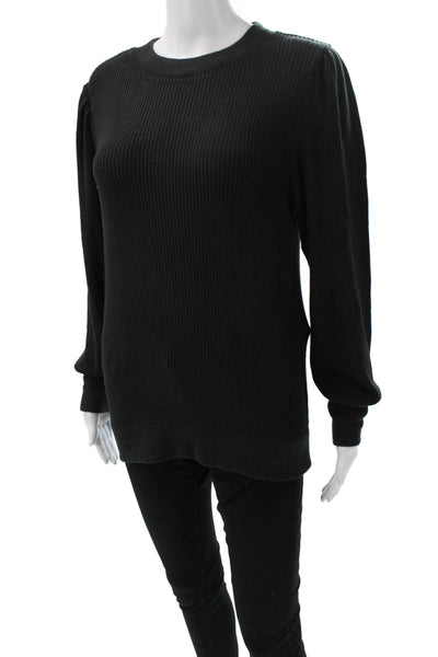 J Crew Women Pullover Sweater Black Crew Neck Long Sleeve Polyester Size S
