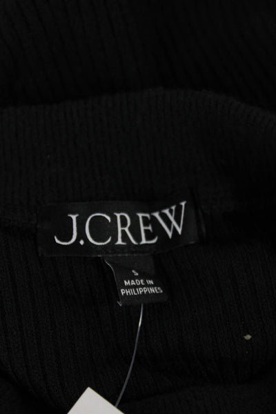 J Crew Women Pullover Sweater Black Crew Neck Long Sleeve Polyester Size S