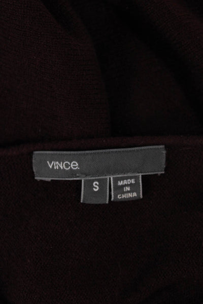 Vince Women Cashmere V Neck Pullover Sweater Red Long Sleeve Size S