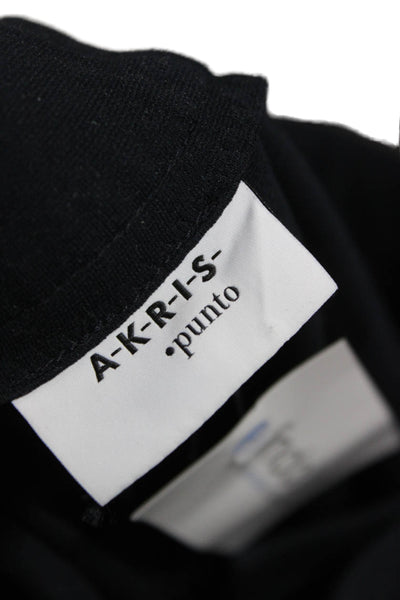 Akris Punto Women Dress Pants Black Viscose Zip Size 14