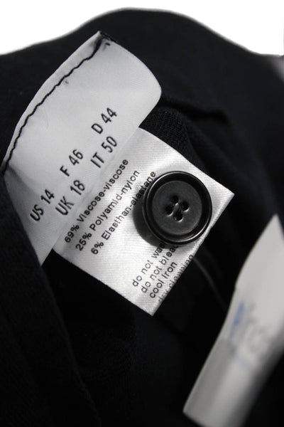 Akris Punto Women Dress Pants Black Viscose Zip Size 14