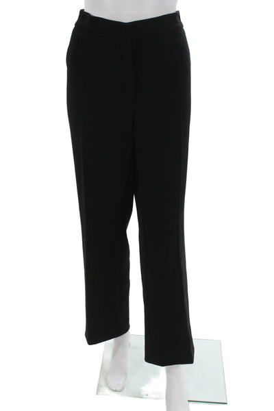 Escada Women Dress Pants Black Triacetate Zip Inseam 26 Size 42