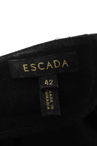 Escada Women Dress Pants Black Triacetate Zip Inseam 26 Size 42