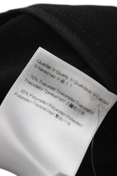 Escada Women Dress Pants Black Triacetate Zip Inseam 26 Size 42