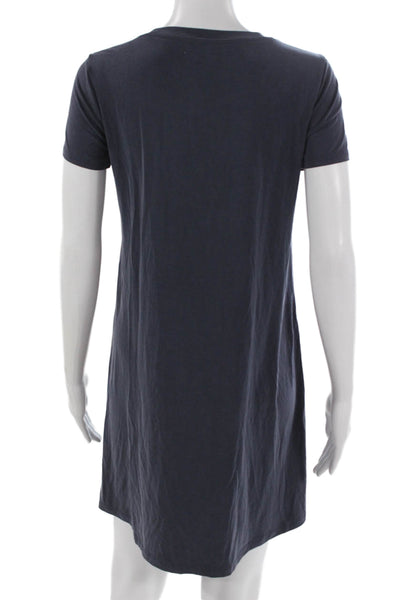 Madewell Women T-Shirt Dress Blue Modal Short Sleeve Size XS