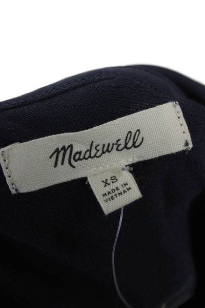 Madewell Women T-Shirt Dress Blue Modal Short Sleeve Size XS