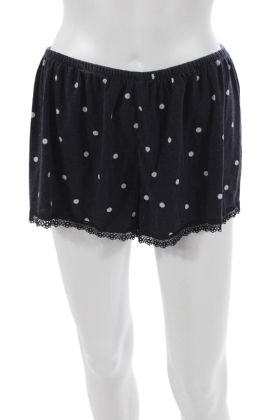 J Crew Women Polka Dot Cotton Shorts Blue Size S
