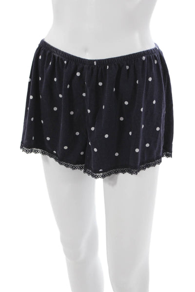 J Crew Women Polka Dot Cotton Shorts Blue Size S