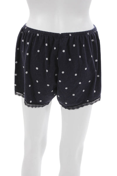 J Crew Women Polka Dot Cotton Shorts Blue Size S