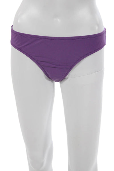 J Crew Women Bikini Bottom Purple Recycled Polyamide Solid Size S