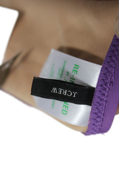 J Crew Women Bikini Bottom Purple Recycled Polyamide Solid Size S